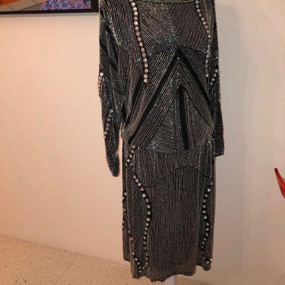 Skirt Set Womens Size Small S Vintage Beaded High Quality Elastic Waist Black - Picture 11 of 16